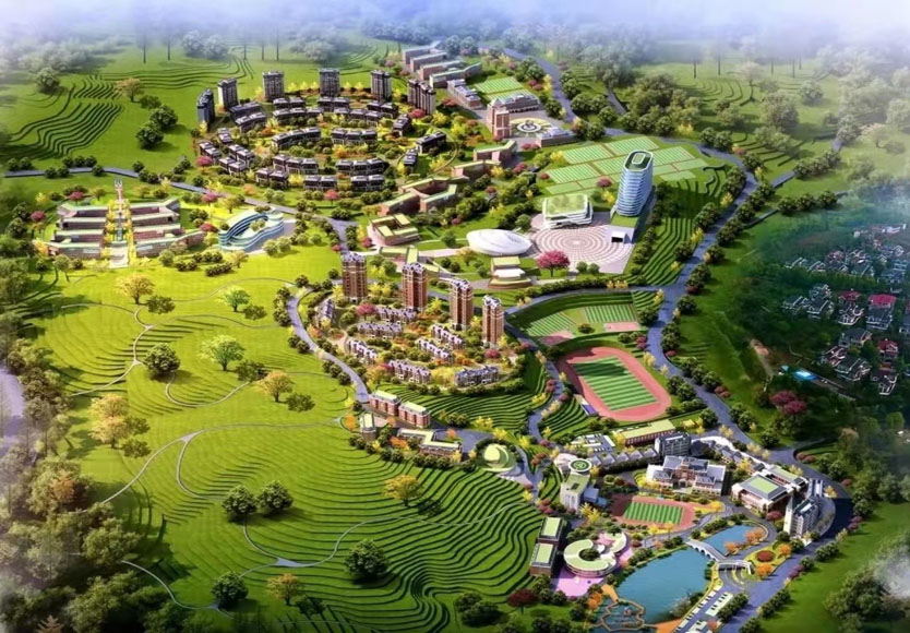 搶抓晴好天氣，郴州遠(yuǎn)恒佳教育城建設(shè)工地?zé)峄鸪? title=